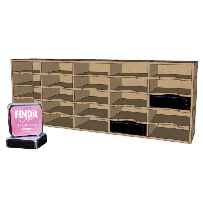 Findit tools - Ink Pad Box – Organizer voor 25 inktkussens -  FITIPB001