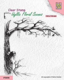 Nellie choice - IFS056 -  Clear Stamps  "Icy tree" 110x110cm