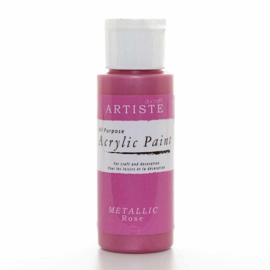 Docrafts - Acrylic Paint (2oz) - Metallic Rose