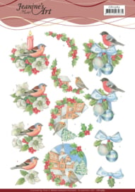 3D Knipvel - Jeanine's Art - Christmas Birds - CD11363