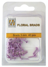 Nellie Snellen - Floral Glitter Brads "Pink" FLP-GB-003