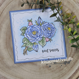 Clear Stamps - Yvonne Creations - Blooming Blue - Rosehip - YCCS10081