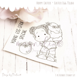 Magnolia - HE22 Hoppy Easter ~ Easter Egg Tilda {Rubber unmounted Stamp Sheet}