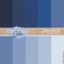 Card Deco Color Paperpack - Dots - Blue - A4 - CDCPPA414004