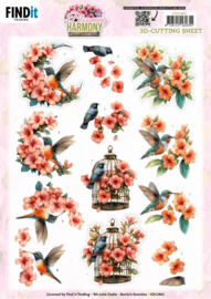 3D Cutting Sheet - Berries Beauties - Blooming Harmony - Serenade - CD12462