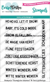 Carlijn design - CDST-0109 - Stempel  Snowglobe teksten