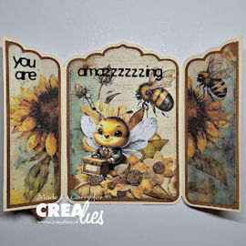 Crealies - Cardzz stansen no. 635, Gatefold card Paneel A - CLCZ635