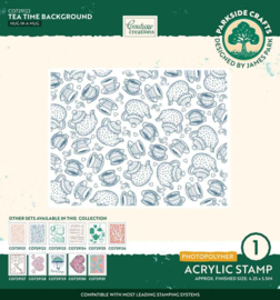 Couture Creations - Parkside Crafts - Clear Photopolymer Stamps - Tea Time Background
