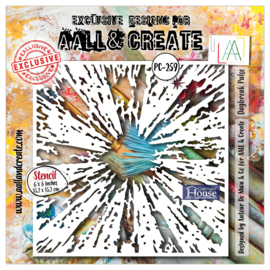 AALL & Create - PC-259 - 6x6 (inch) Stencil - Daybreak Pulse