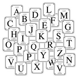 Florilèges Design - Die-cuts imprimés Grandes lettres murmures