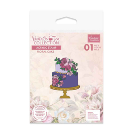 Vintage Tea Collection - Stamp - Floral Cake - 88.9 x 114.3