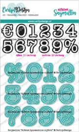 Carlijn design -CDSN-0171 - Snijmallen Alfabet typemachine cijfers