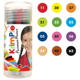 Collall Krimpie Permanent markers assorti 12 kleuren COLPTS90