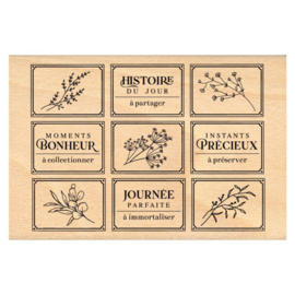 Florilèges Design - Houten stempel - Étiquettes precieuses