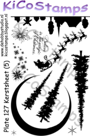 Kicostamps plate 127 Kerstscheet (A6)