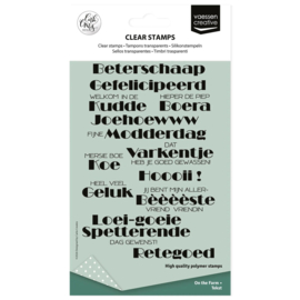 Vaessen Creative - Clear Stamps by Carla Creates Tekst On the Farm - CAR0406