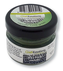 CraftEmotions Wax Paste metallic - groen ‘turtle‘ 20 ml