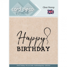 Card Deco Essentials CDECS141 - Clear Stamps - Happy Birthday