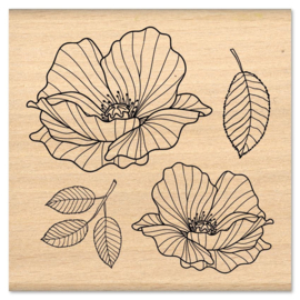 Florilèges Design - Houten stempel - Coquelicots