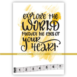 Katzelkraft - Explore the world - Rubber Stamp - MINI110