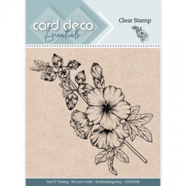 Card Deco Essentials - CDECS140 - Clear Stamps - Hollyhock