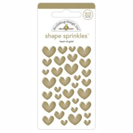 Doodlebug - 5845 - heart of gold shape sprinkles