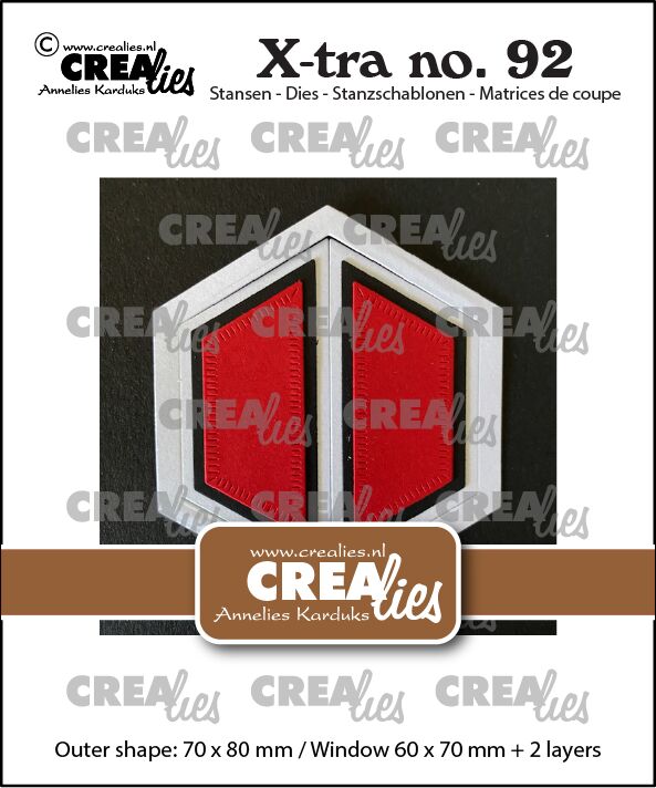 Crealies - X-tra stansen no. 92, Zeshoekig raam met luikjes