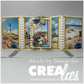 Crealies - Cardzz stansen no. 633, Gatefold Notebook card rechthoek - CLCZ633