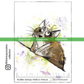 Katzelkraft - Chat pensif – Rubber Stamp - SOLO178