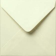 Envelop vierkant - 12,5x12,5 - Creme - 10 stuks