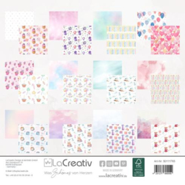 LaCreativ - Designpapier - Kunterbunter Kindergeburtstag - Paper Pack 6x6 - 24 vellen dubbelzijdig