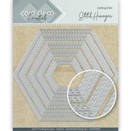Card Deco Essentials Cutting Dies Stitch Hexagon - CDECD0030