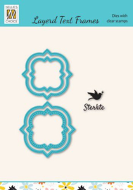 Nellie‘s Choice Layered frames Dutch text: Sterkte LTCSF002 57x57mm