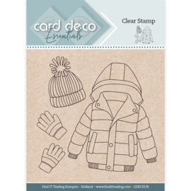 Card Deco Essentials - CDECS130 - Clear Stamps - Snow Clothes