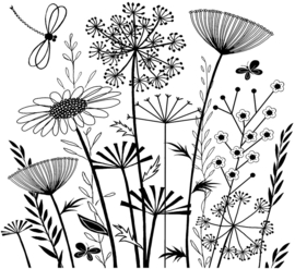 Crafty Individuals CI-385 Summer Meadow Unmounted Rubber Stamps
