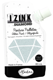 IZINK Diamond glitterverf/pasta - 80 ml - Zilver -  80836
