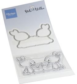 Marianne Design - stamp & dies - Rabbit friends - CS1154