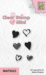Nellie choice MAFS023 clear stamps mini "hearts-2"