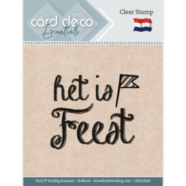 Card Deco Essentials CDECS024 - Clear Stamps - Het is Feest