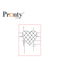 Pronty Crafts - Bling heart - unmounted Rubber stamp - 497.003.022