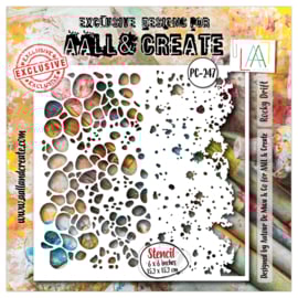 AALL & Create - pc247 - 6x6 (inch) Stencil - Rocky Drift