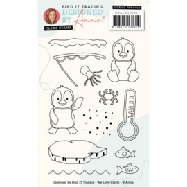 Designed by Anna - Mix and Match Clear Stamps - Patrick Penguin -  DBACS10001