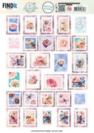 Berries Beauties - Dragonflies - Push Out Postage Stamp - SB11119