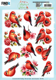 3D Cutting Sheet - Berries Beauties - Whispers of Nature - Red - CD12436