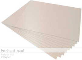 Cardstock  Metallic - Parelmoer rose - A4 - 250 grams