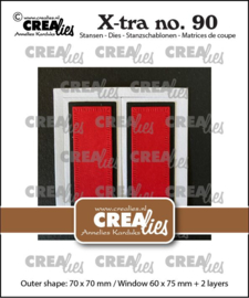 Crealies - X-tra stansen no. 90, Vierkant raam met luikjes