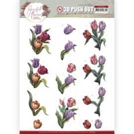 3D Push Out - Yvonne Creations - Graceful Flowers - Colourful Tulips