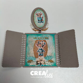 Crealies - Cardzz stansen no. 634, Gatefold Notebook card vierkant - CLCZ634