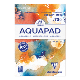 Clairefontaine Goldline Aquapad 300g Grain A5 (wit) 70 vellen