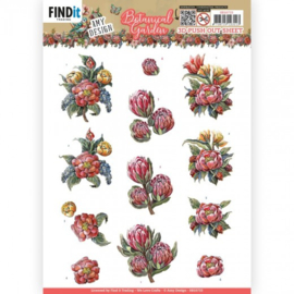 3D Push Out - Amy Design - Botanical Garden - Red Protea - SB10733
